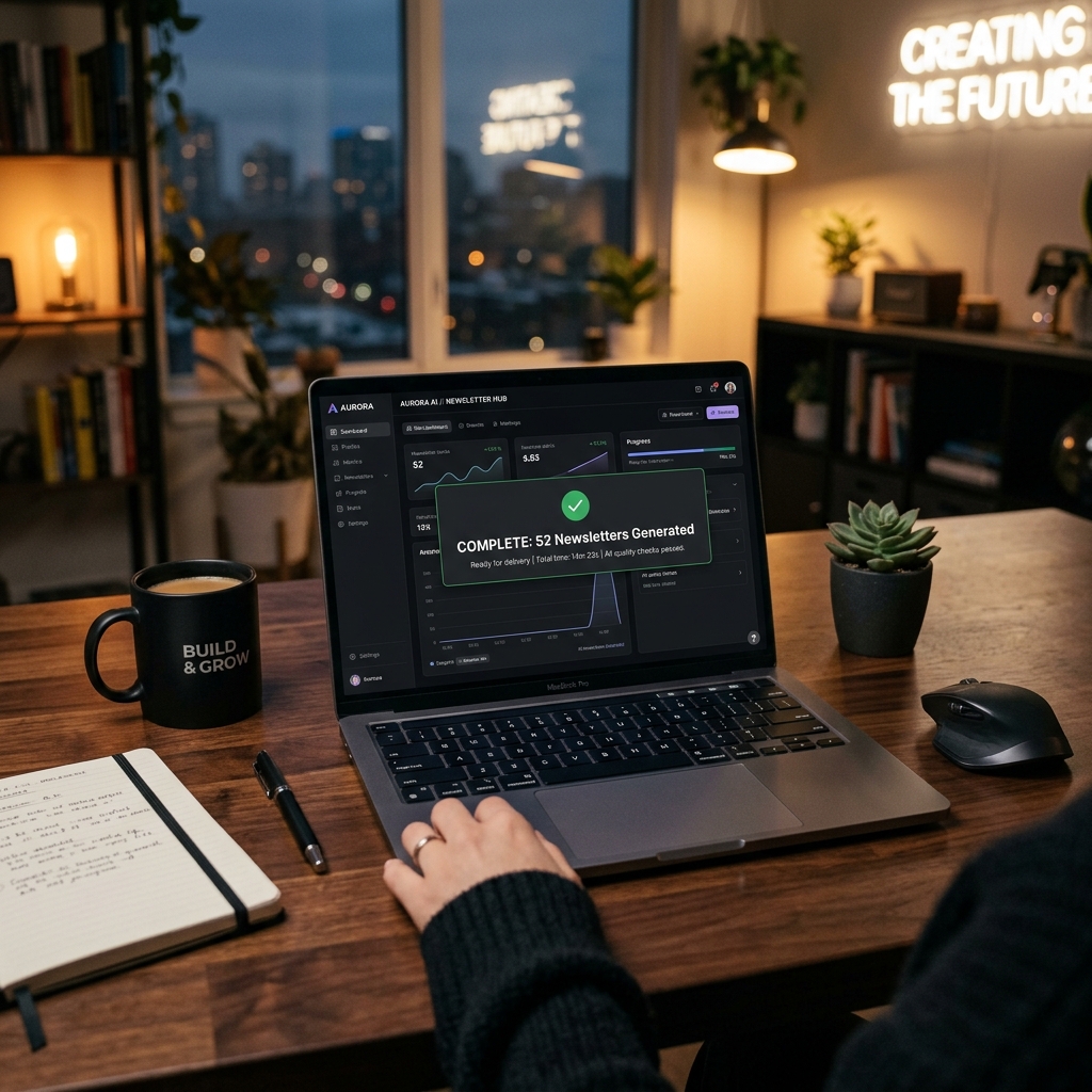 52 newsletters en 1 heure ChatGPT - DigitalBoost AI