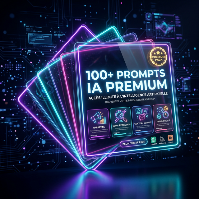 Pack 100+ Prompts IA Premium pour ChatGPT et Claude